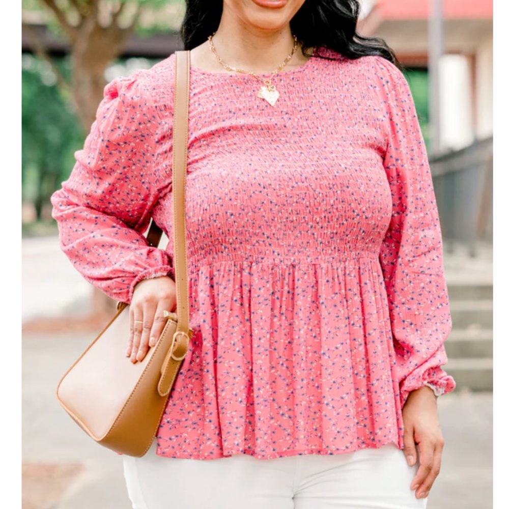 NEW, Never Worn Wallflower Kisses Top Dusty Rose Floral Sz 1X